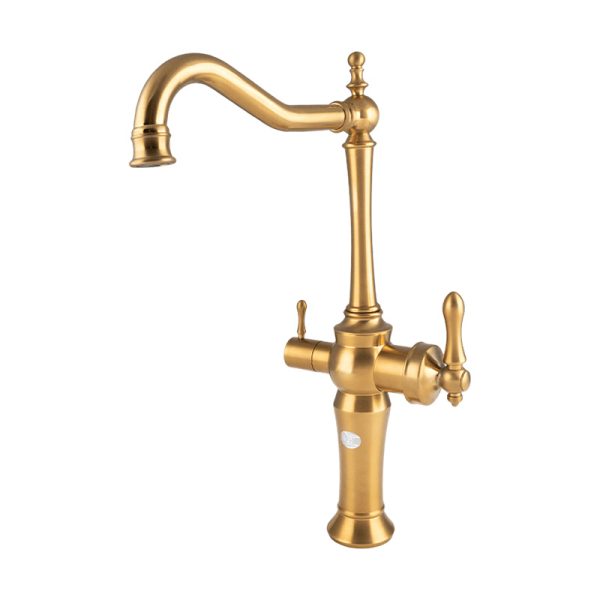 شیر ظرفشویی مدل دومنظوره ایلیا - طلایی مات